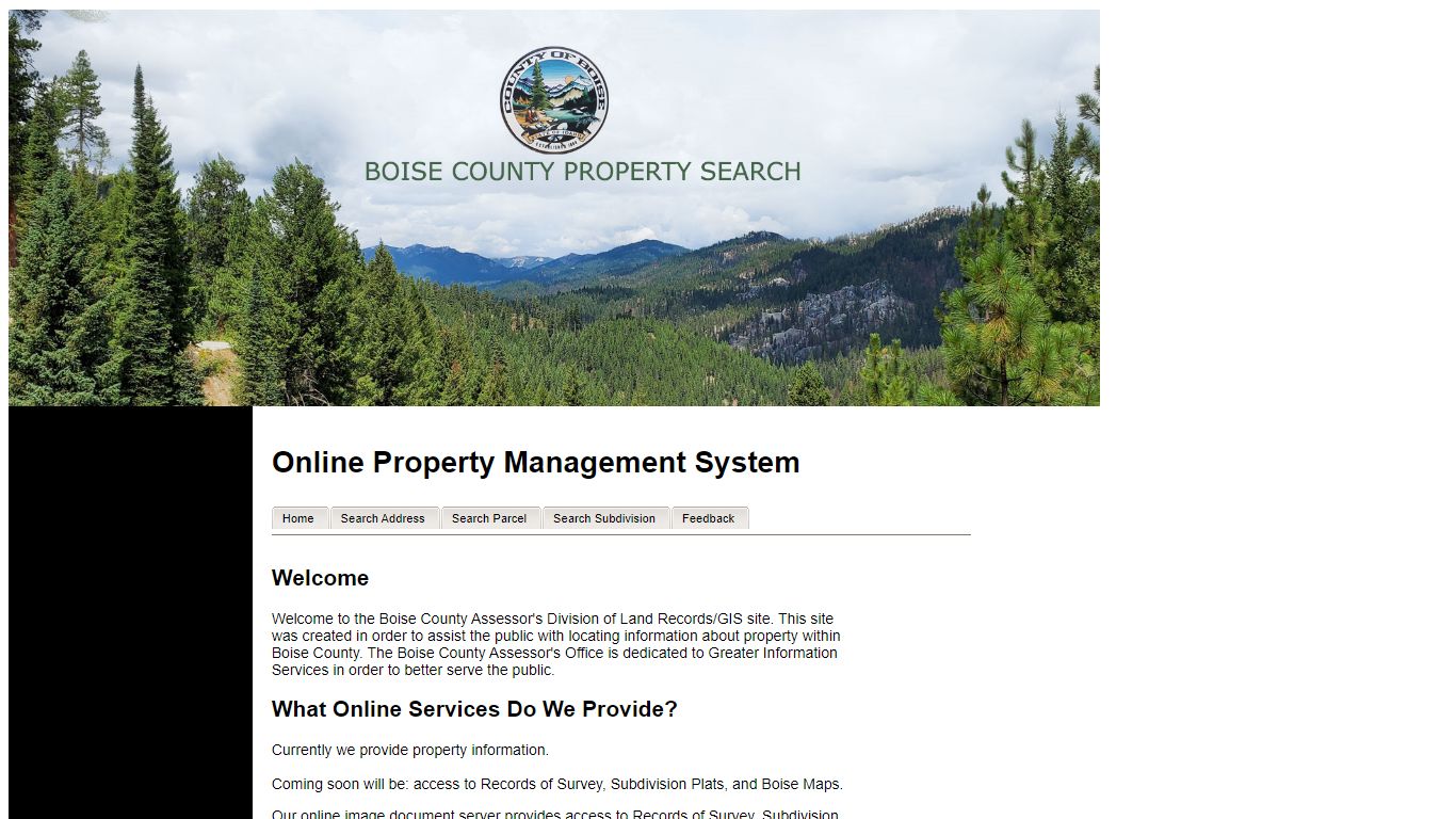 Boise County Property Search