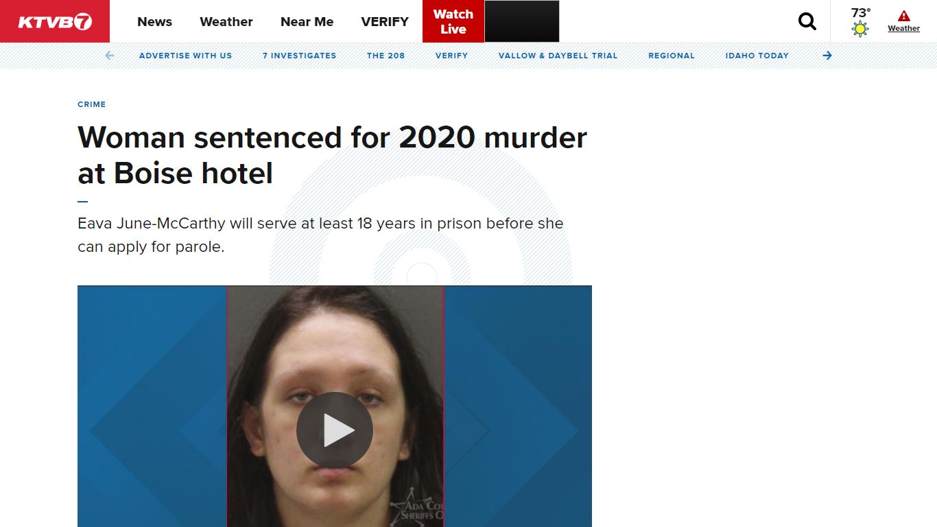 Woman sentenced for 2020 murder at Boise hotel - ktvb.com